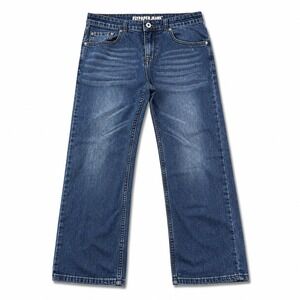Flypaper Blue Jeans Womens 12 Low Rise Straight Leg Stretch Medium Wash Denim